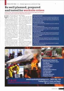 F&ST Article on emergency Management